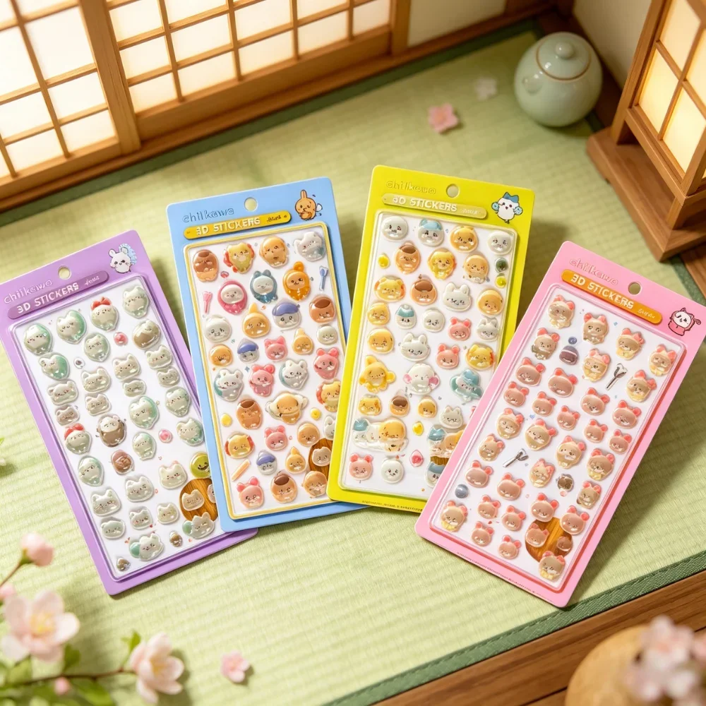 Chikawa 3D Crystal Sticker Cute Usagi Phone Case Decoration Nail DIY Decorative Stickers Girl Notebook Laptop Toy festival Gifts