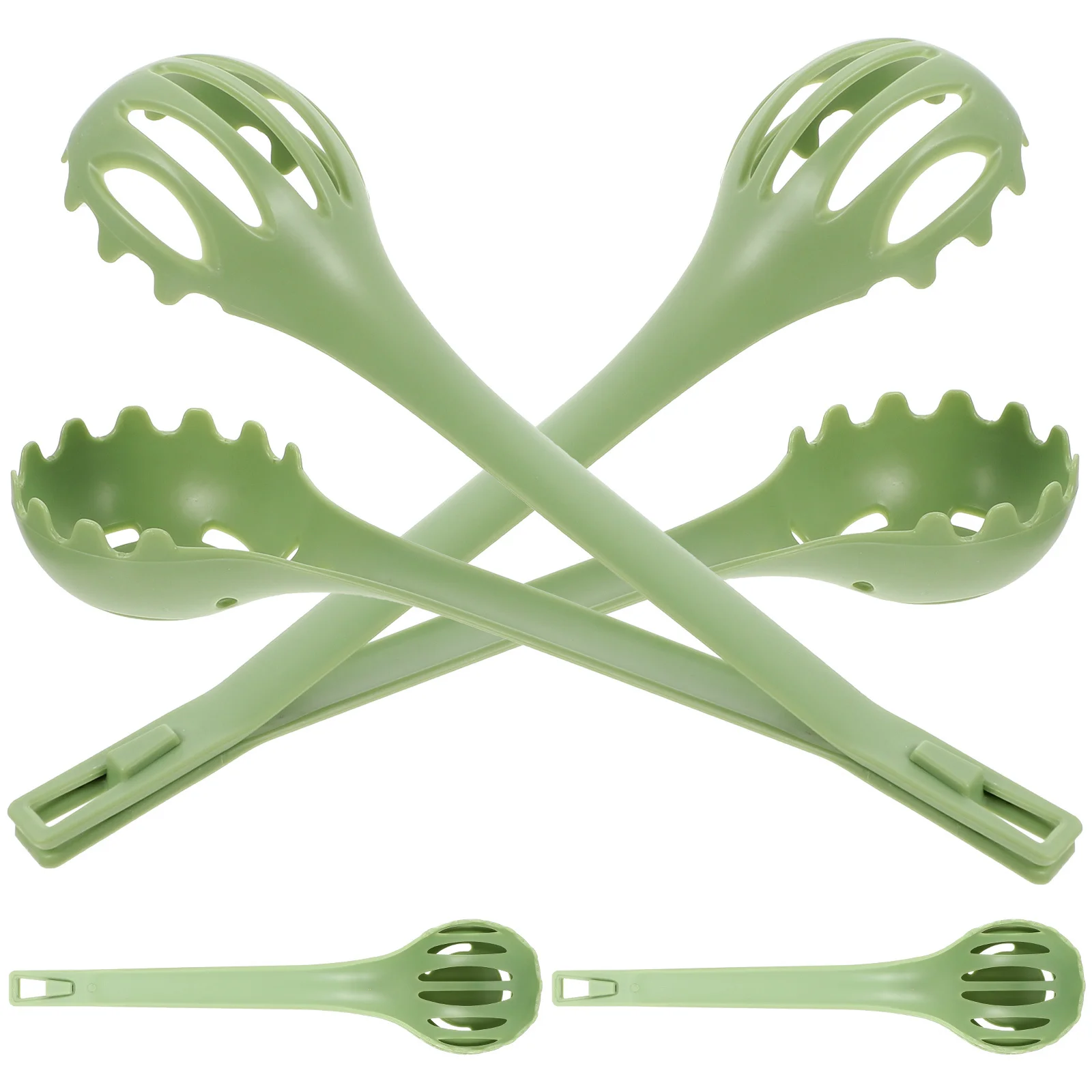 

4Pcs Multifunctional Egg Beater Whisk Cooking Food Tongs Kitchen Clamp Noodle Pasta Serving Utensils Plastic Handle