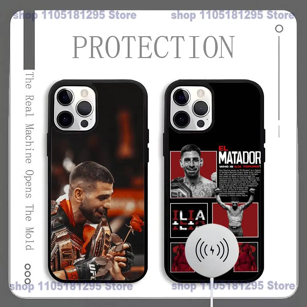 

Phone Case For iPhone 17,16,15,14,13,12,11,Pro,Max,Plus,Mini,SE4,E I-Ilia Champion T-Topuria Magnetic Magsafe Wireless Charging