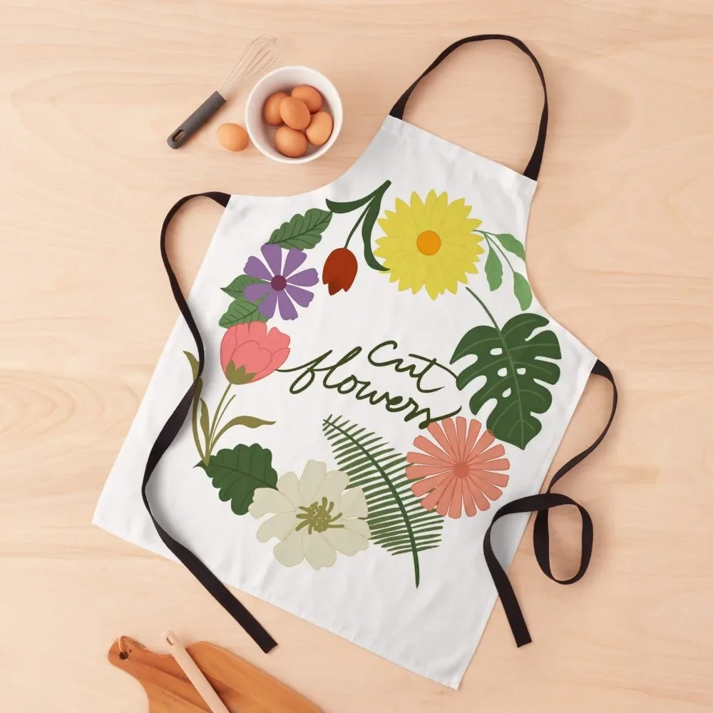 

cut flowers Apron Women's Home Clothes Cooking Apron