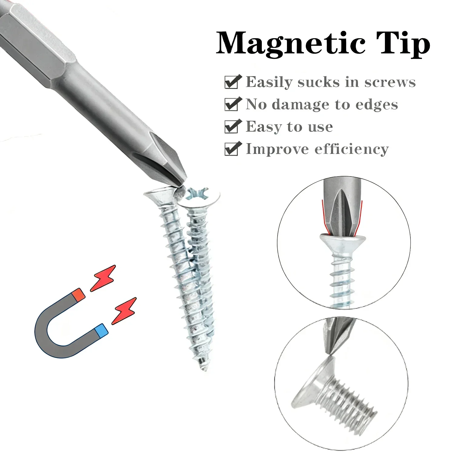 4-13Pcs Y-Type U-Type Tri-Wing Magnetic Screwdriver Bits,Security Three Points Drill Bit Set 1/4 Hex Shank Power Tool Accessorie