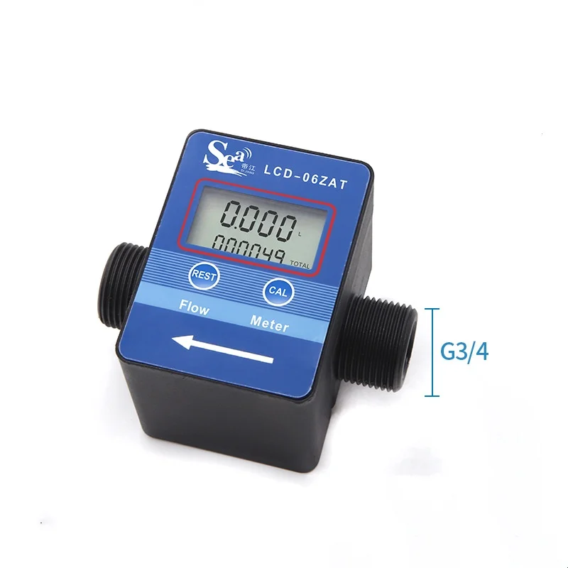 G1/2 G3/4 Inch Digital LCD Water Milk Oil Flow Sensor Meter Flowmeter Totameter Flow Measuring Instruments