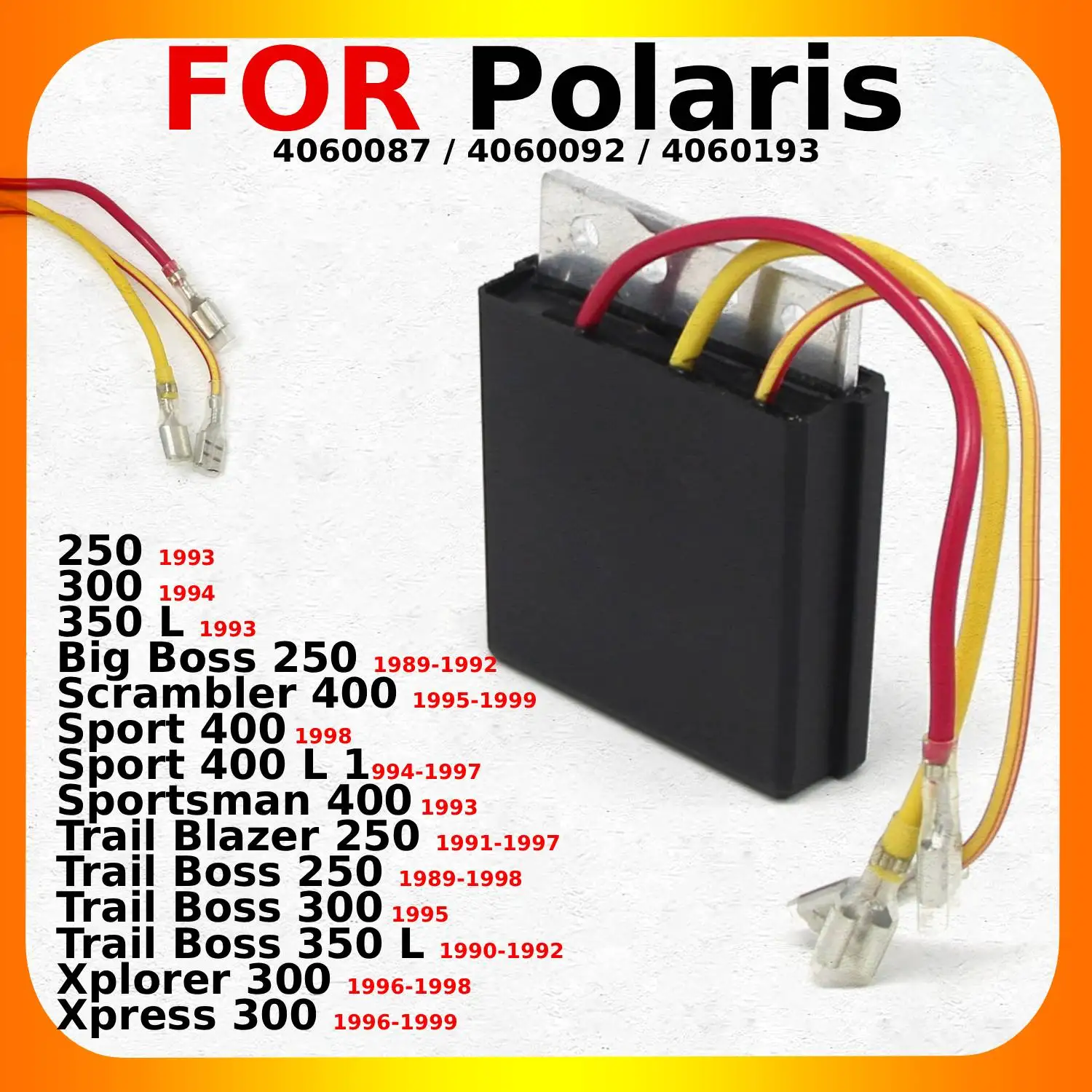 Rectificador regulador de voltaje para Polaris 250 300 350 Big Boss Scrambler Sport 400 Sportsman Trail Blazer Xplorer 4060087 4060092