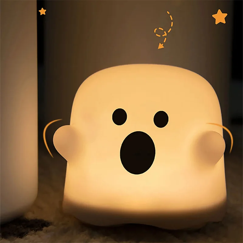 Home Decor Silicone Night Light Bedside Table Lamp LED Touch Sensor Lamp For Girl Bedrooms Living Room Decoration Kids Birthday