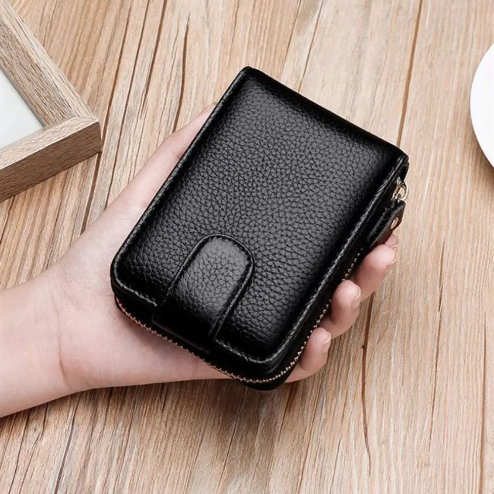 Anti Magnetic Card Holder Fashion Rfid Leather Card Bag Money Bag Unisex