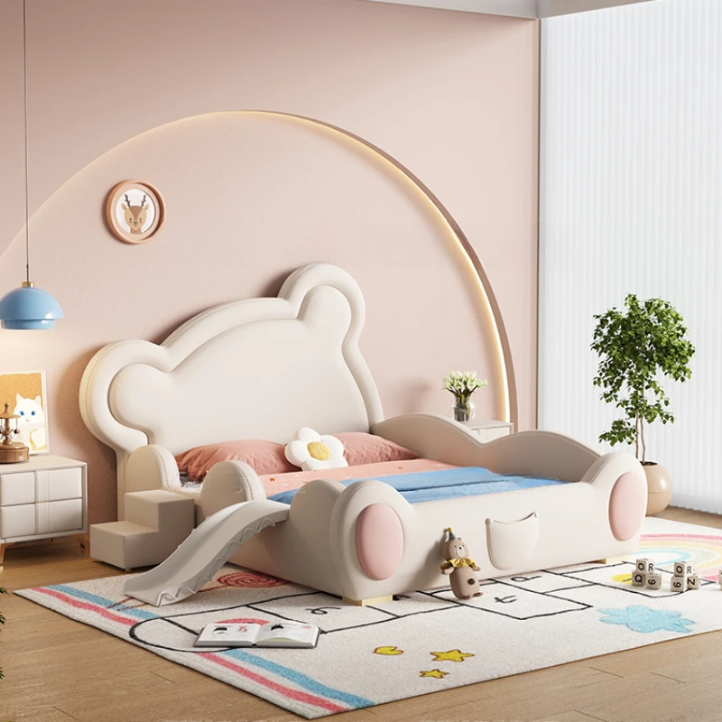 

Children Double Bed Bases Frames Kids Couple Aesthetic Wood Queen Twin Children Bed Modern Space Saving Beliche Salon Furniture