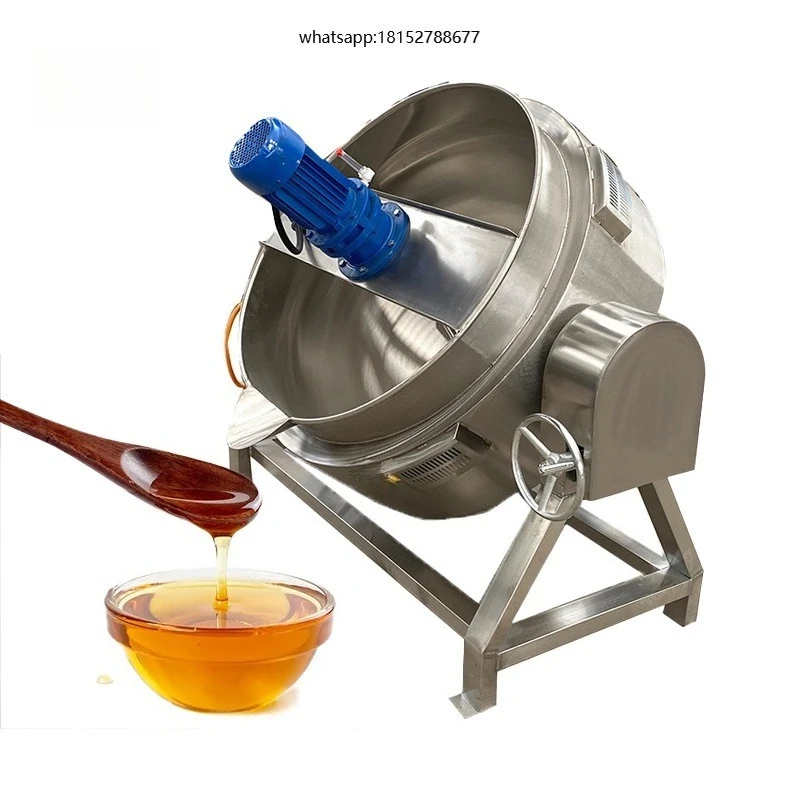 Food Processing Jacketed Kettle Electric Commercial Tilting Kettle Boiling Industrial Cooking Machine