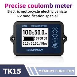 8-120V 50A/100A/350A TK15 Battery Monitor Coulometer Battery Capacity Tester for Equipment E-bike/Balance Car/Cleaning Machine