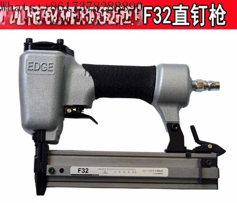 Pneumatic F30 straight nail gun for woodworking decoration, non jamming nail gun for woodworking tools, nail gun