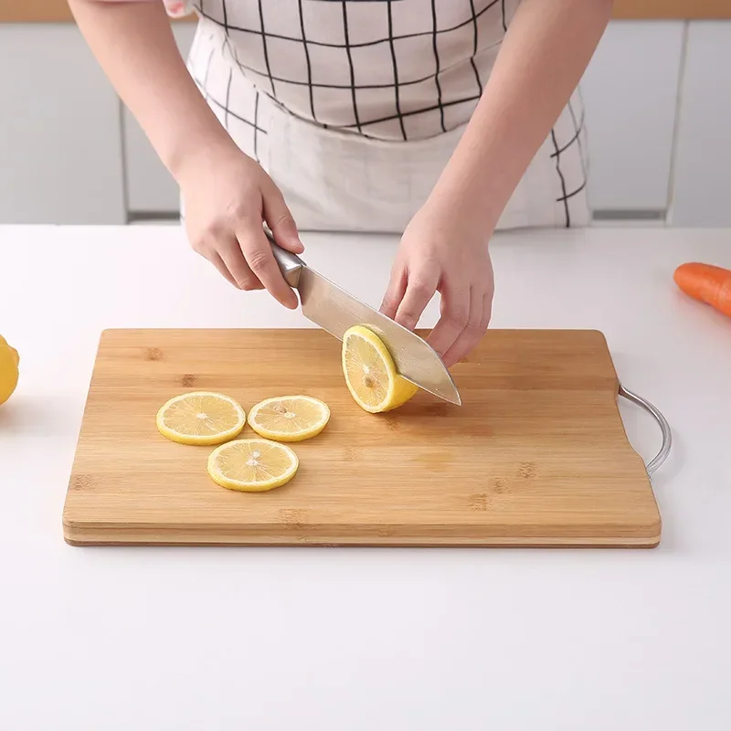 Kitchen natural bamboo cutting board large rectangular cutting board thickened solid wood cutting board available on both sides