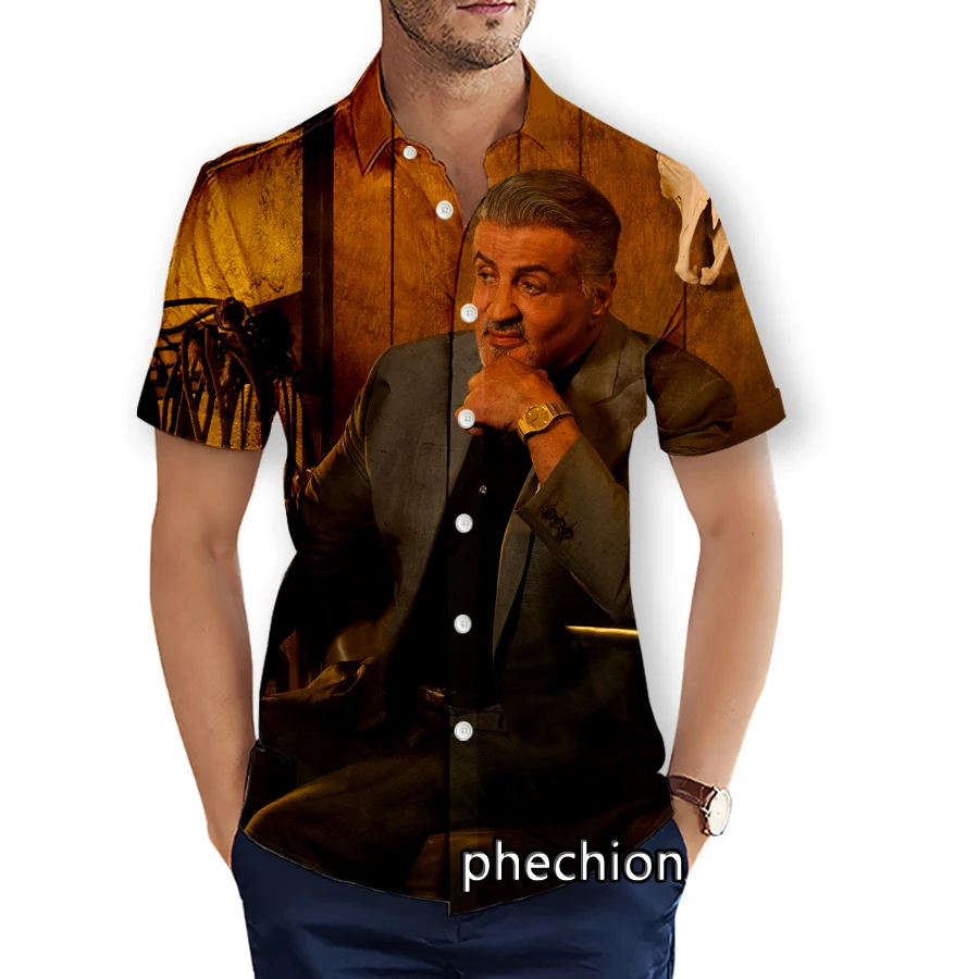 phechion Summer Mens Short Sleeve Beach Shirts Tulsa King 3D Print Casual Shirts Fashion Streetwear Men Tops X148