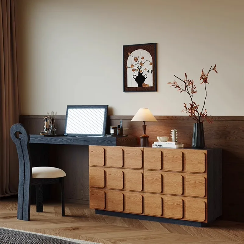 

Modern Black Wood Vanity Table Storage Nordic Europa Makeup Dresser Organizer Luxury Beauty Mesa Tocador Home Furniture Sets