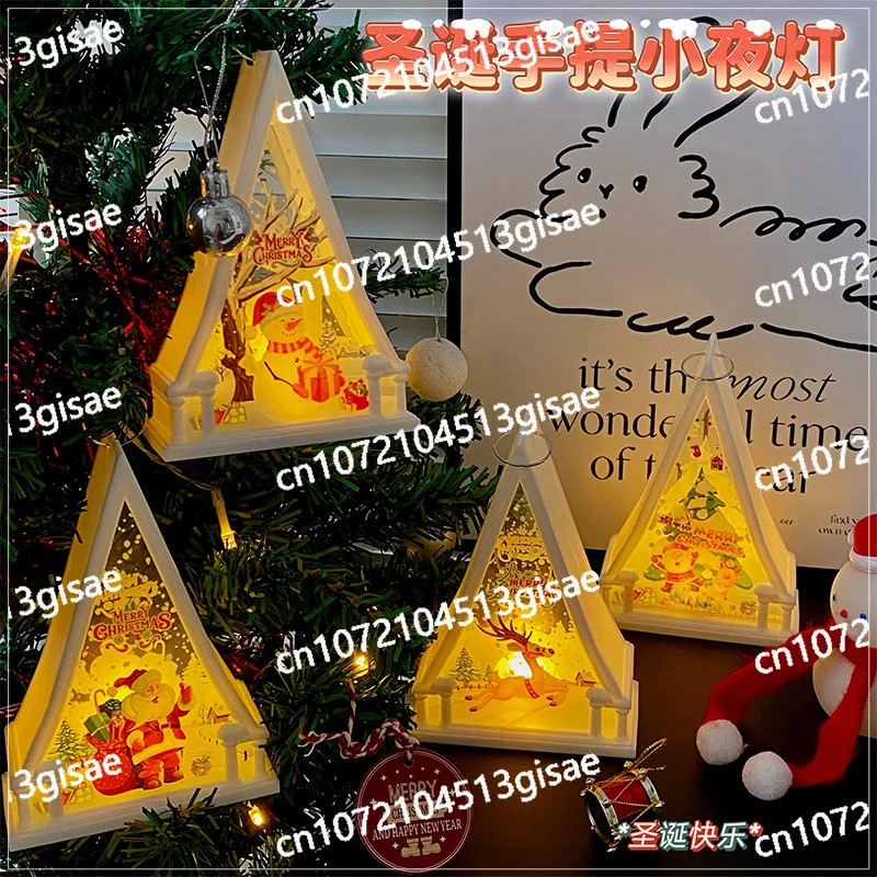 Cross-border Christmas Decorative Desktop Ornaments, Retro Led Wind Lights, Night Light Pendants, Window Decoration Props