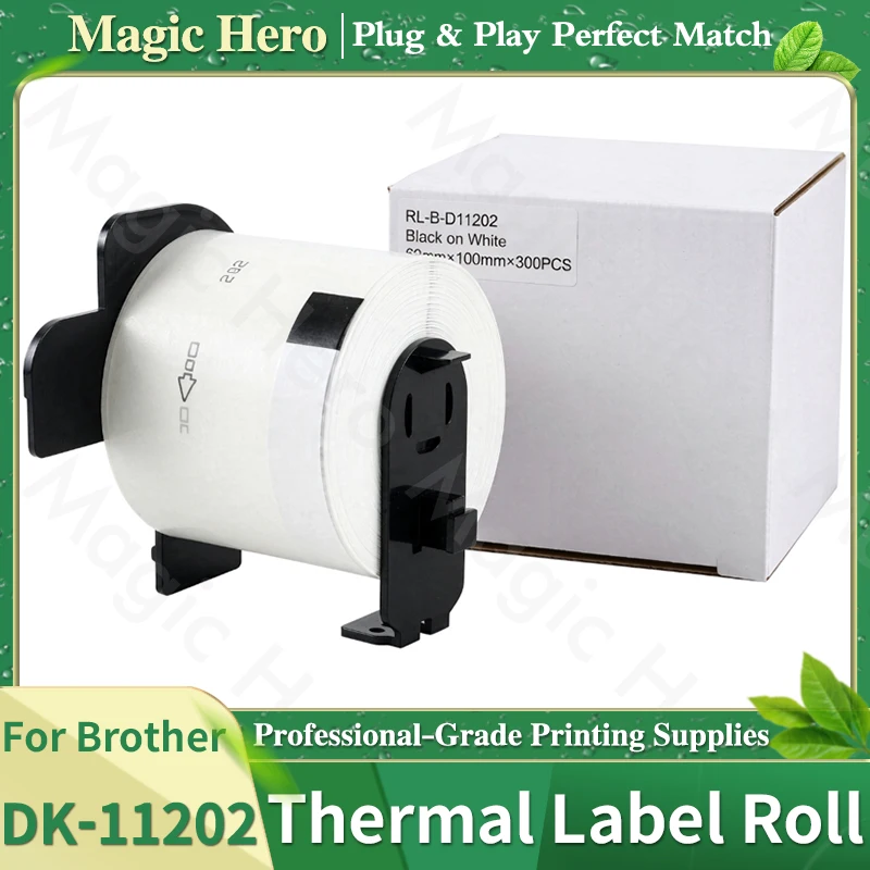 DK-11202 Black on White Paper Shipping Labels 62mm*100mm For Brother QL-500 QL-650 QL-710 QL-820 QL-1050 QL-1110 Label Printer