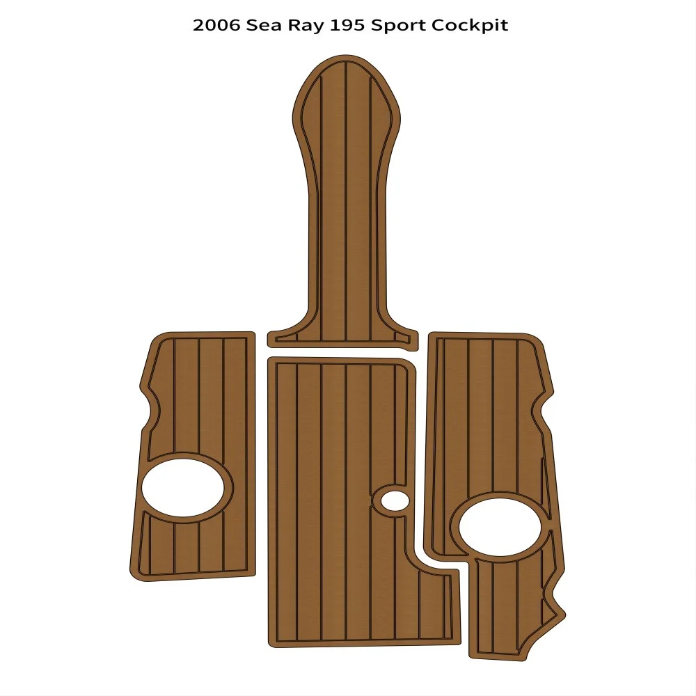 

2006 Sea Ray 195 Sport Cockpit Pad Boat EVA Foam Faux Teak Deck Floor Mat