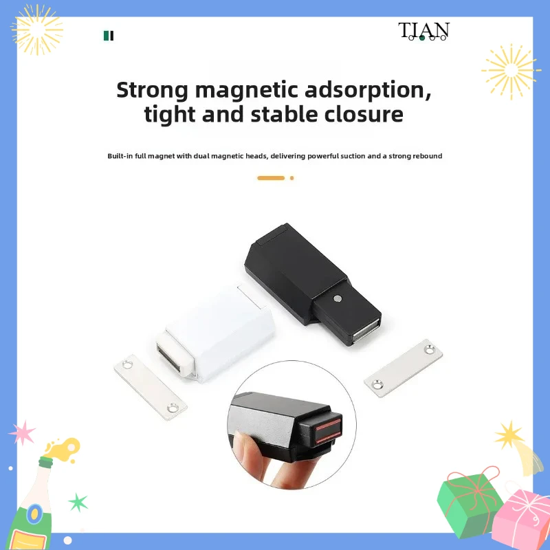 For Heavy Duty Push-to-Open Latch - Automatic Self-Popping Invisible Cabinet Door Catch for Wardrobe, Concealed Door & Fire Door