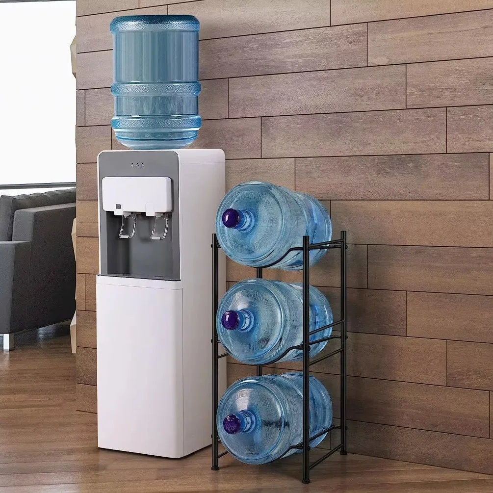 Standing Water Barrel Holder Detachable Metal 3 Tier Water Bottle Storage Rack High Quality Save Space Kettle Organizer Stand