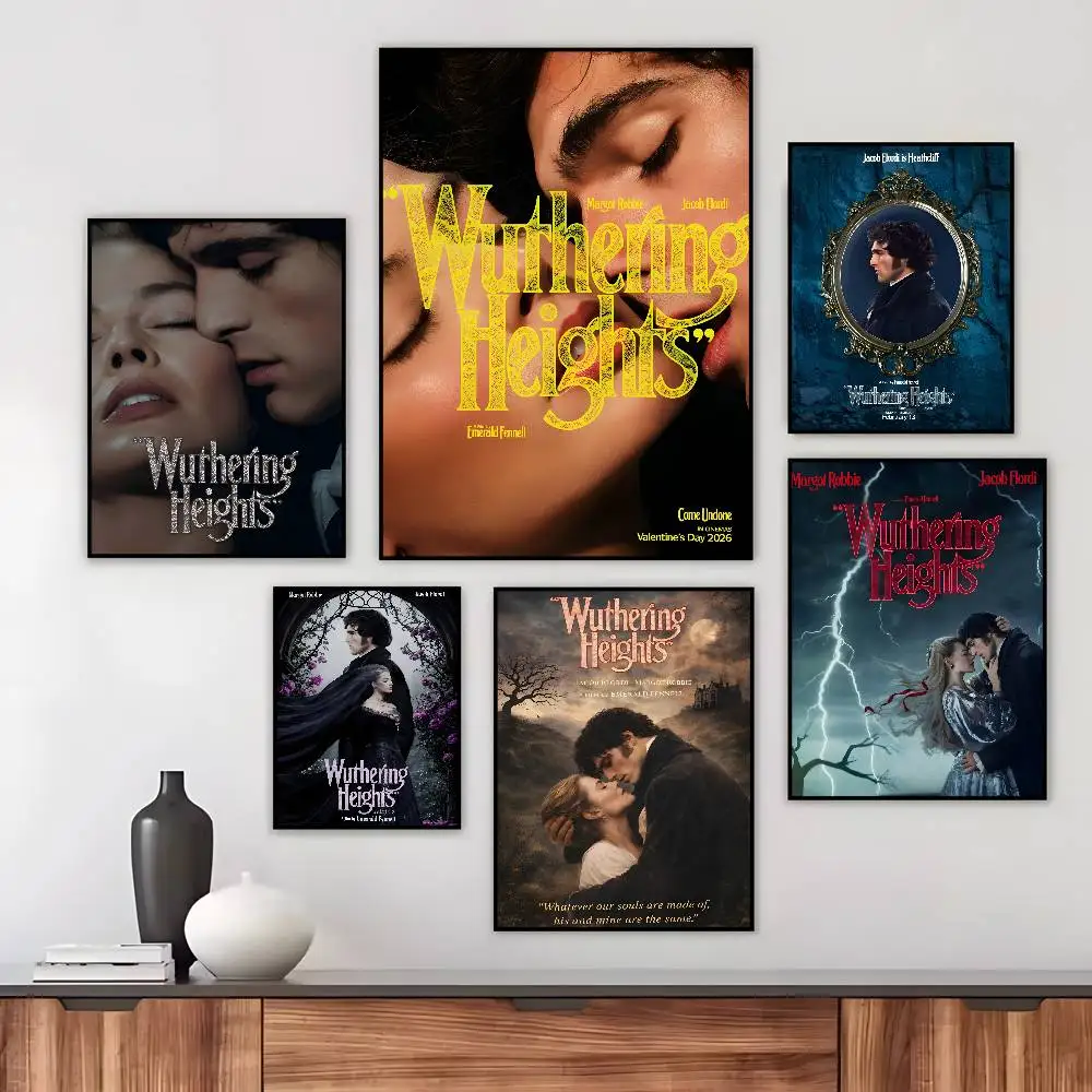 Wuthering Heights 2026 Movie Film Poster Art canvas HD aesthetic Printing Paper Wall Art for Living Room Bar fashion Home Decor