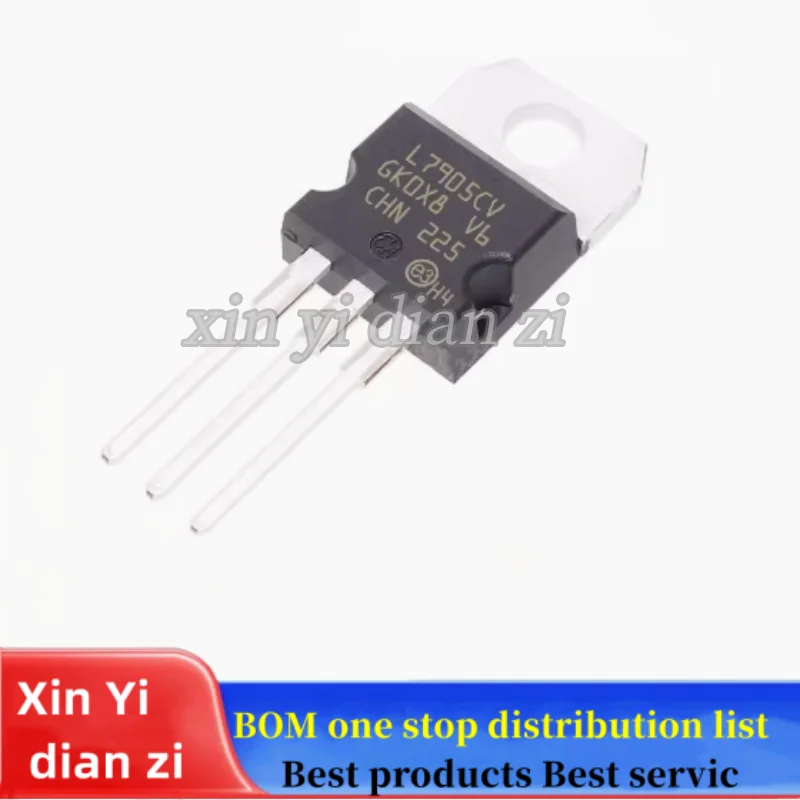 10pcs/lot L7905CV L7905 TO-220 three terminal voltage regulator ic chips in stock