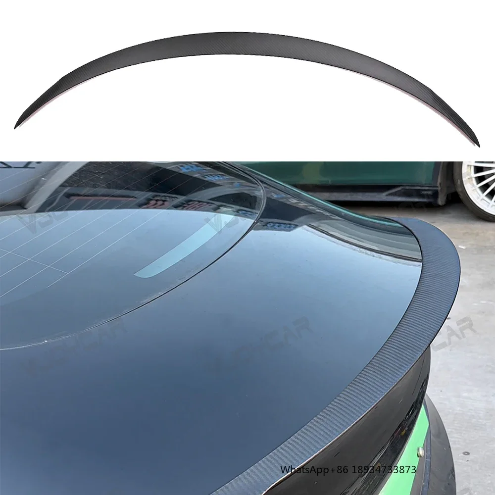 VJOYCAR Real Carbon Fiber Rear Trunk Spoiler Wing Tail For Tesla Model 3 2023+ Highland Performance Style Original Design