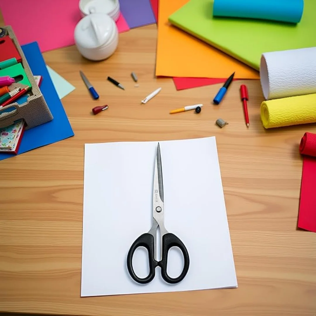 

Heavy-Duty Stainless Steel Scissors - Comfort Grip Handles for Smooth Cutting, Versatile for Paper, Crafts & Daily Office Tasks