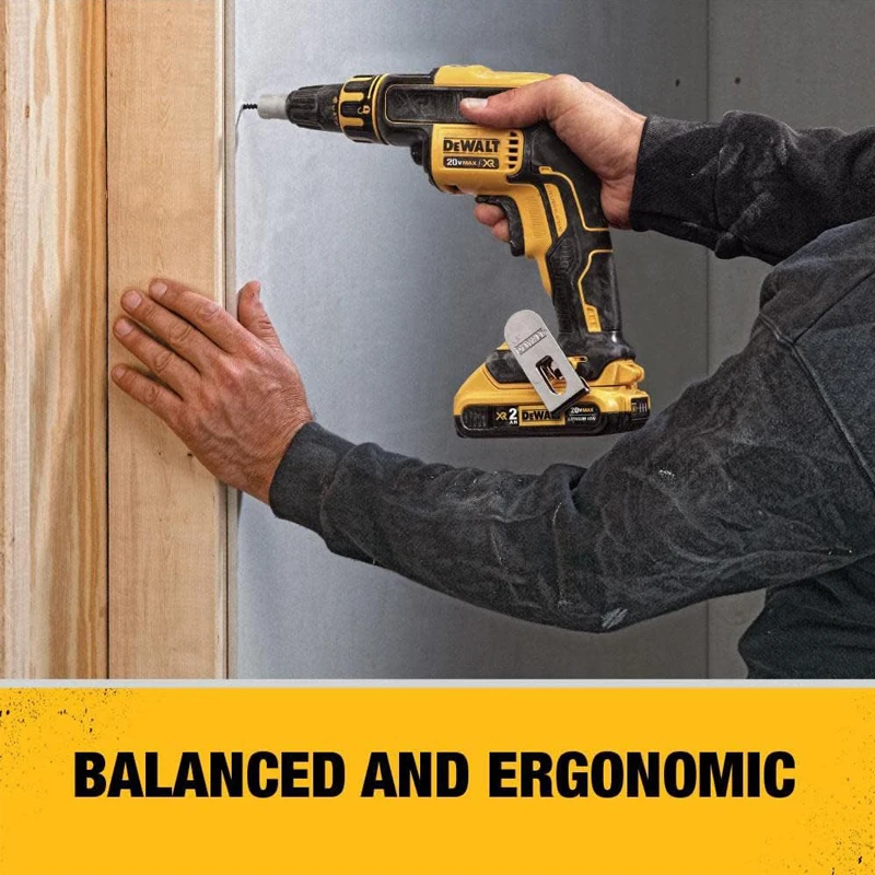 DEWALT DCF620 20V MAX Brushless Drywall Screwgun 4,400 RPM LED Light Efficient Performance Nail Gun Power Tool Bare Tool Only