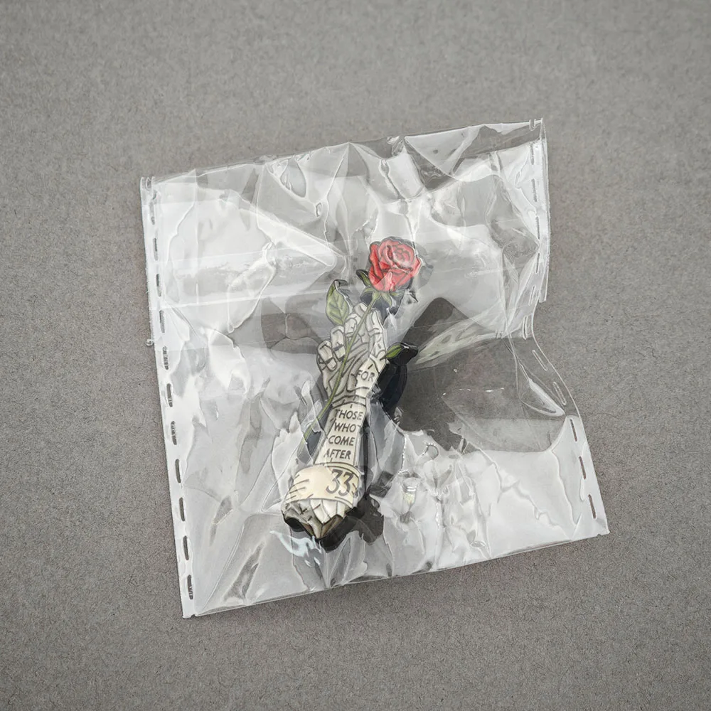 Clair Obscur Expedition 33 Brosche, Gustave-Zitat für diejenigen, die nachkommen, Metall-Reversnadel, Arm-Rosen-Abzeichen, Schmuckgeschenk für Spielefans – Detail 9