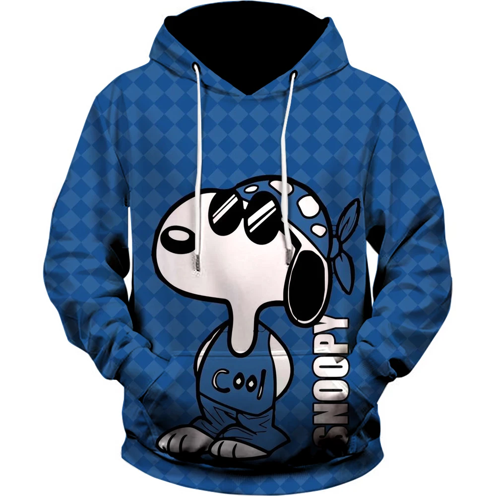 Snoopy cartoon print Women Sweatshirt Long Sleeve Crewneck Graphic Hoodie Clothes Couple Valentine's Day Gift Womens Clothes