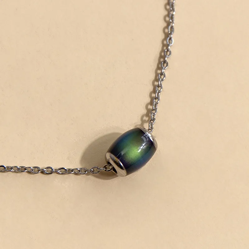 Trendy Temperature Change Color Mood Necklace Water-Drop Jewelry Smart Discolor Pendant Best Gift For Friends Free Shipping
