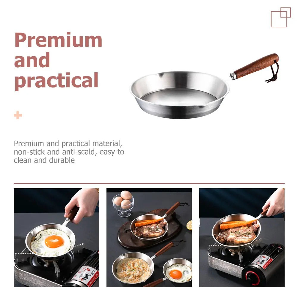 

Mini Omelet Pan Stainless Steel Frying for Egg Fried Small Omelette Eggs Cooking Utensils Single Pans