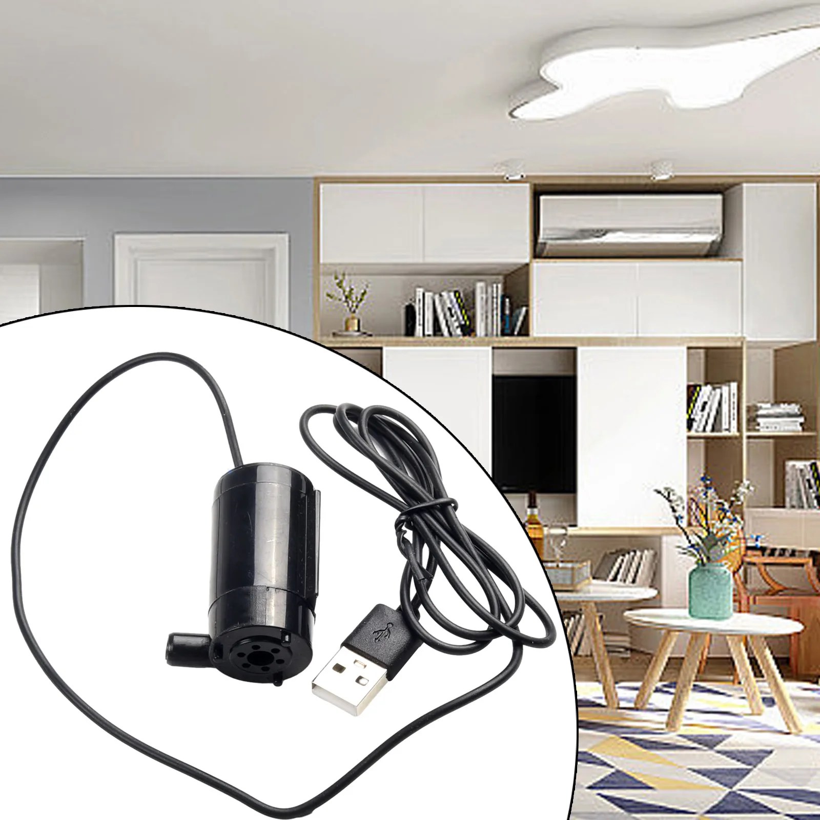 Wasserpumpe, Tauchwasserpumpe, 5 V, 1,0 A, Schwarz, energiesparend, Super-Sound-Off, USB, DC, Niederspannung, 100 % nagelneu