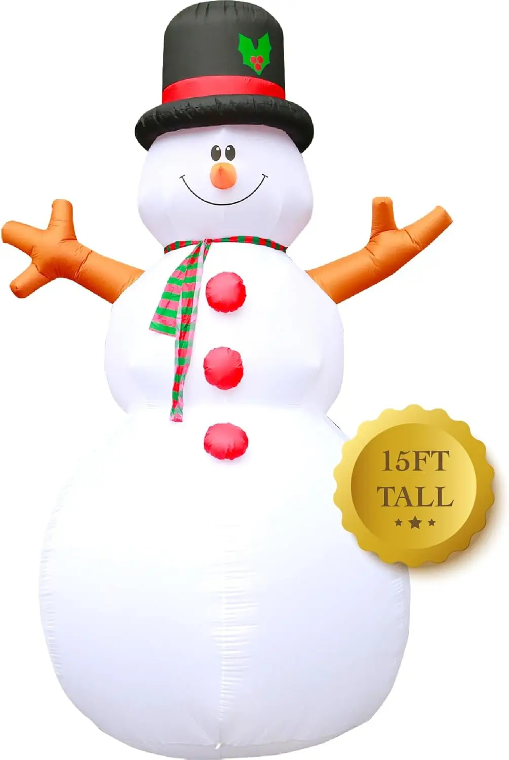 

15ft Giant Christmas Inflatables Large 15ft Tall Snowman - Inflatable Outdoor Christmas Decorations Blow Up for Yard & Garden