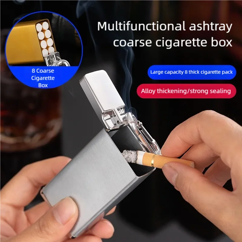 New internet celebrity creative portable metal buckle portable car with large capacity outdoor ashtray