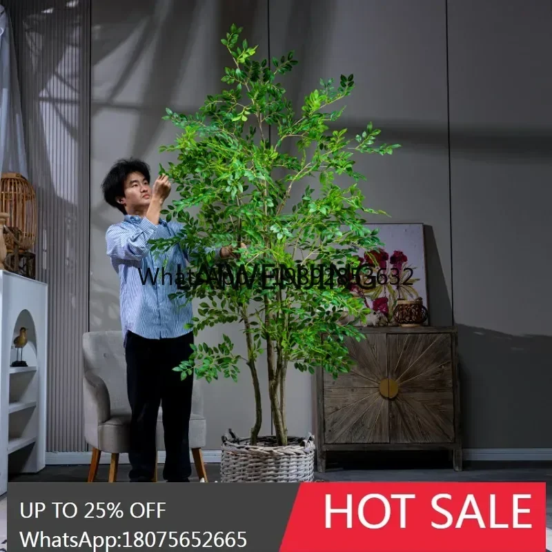 B1 Super Large Simulation Elm Money Tree Money Ficus Green Plant Window Decoration Floor Ornament
