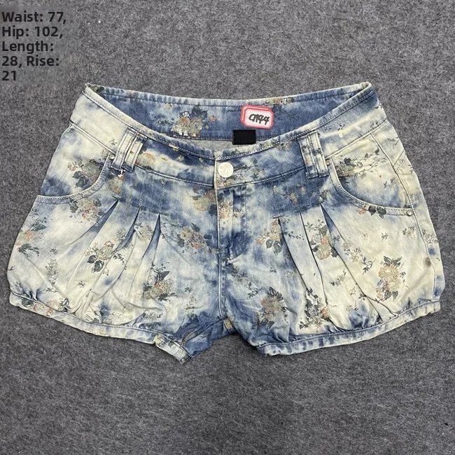 

Low Waist Distred Denim orts Vintage Y2K Millennium Harajuku Waed Workwear ort Pants for Trendy Girls