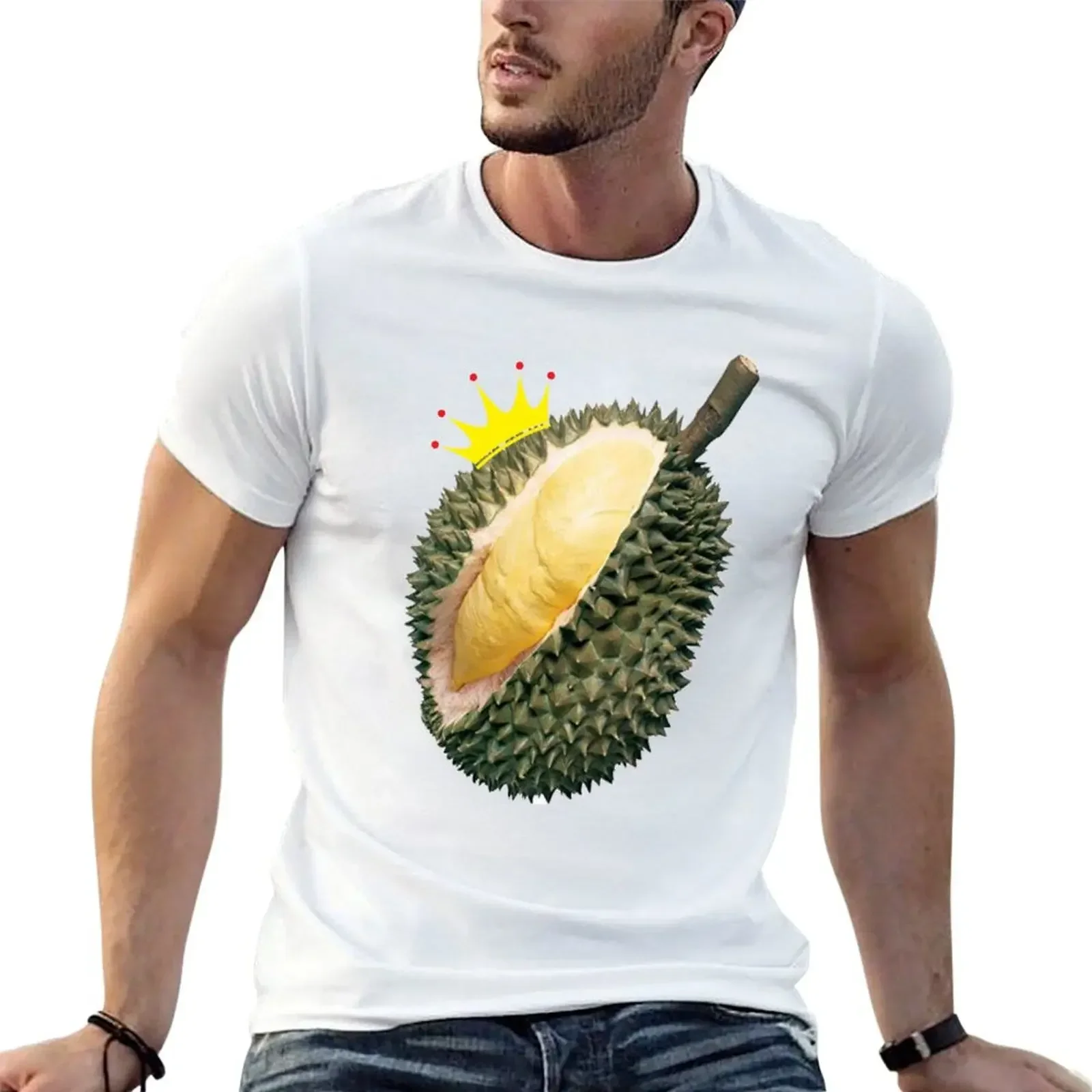 

King of Fruit, Durian T-Shirt baggy shirts plus size tops sublime rapper graphic tees funny t shirts men