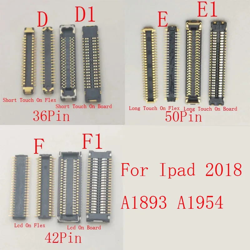 2Pcs Lcd Digitizer Touch Screen Flex FPC Connector Plug Contact Board For IPad6 Air2 Air 2 A1566 A1567 IPad 6 2018 A1893 A1954