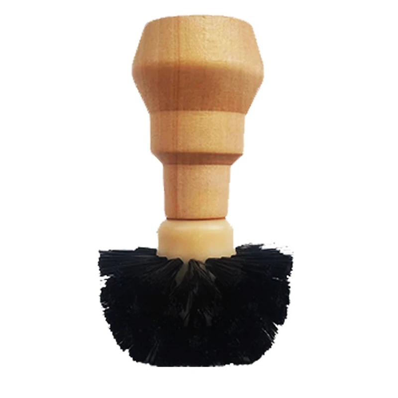 

New Coffee Machine Portafilter Brush,Wooden Handle Coffee Powder Bowl Cleaning Brush