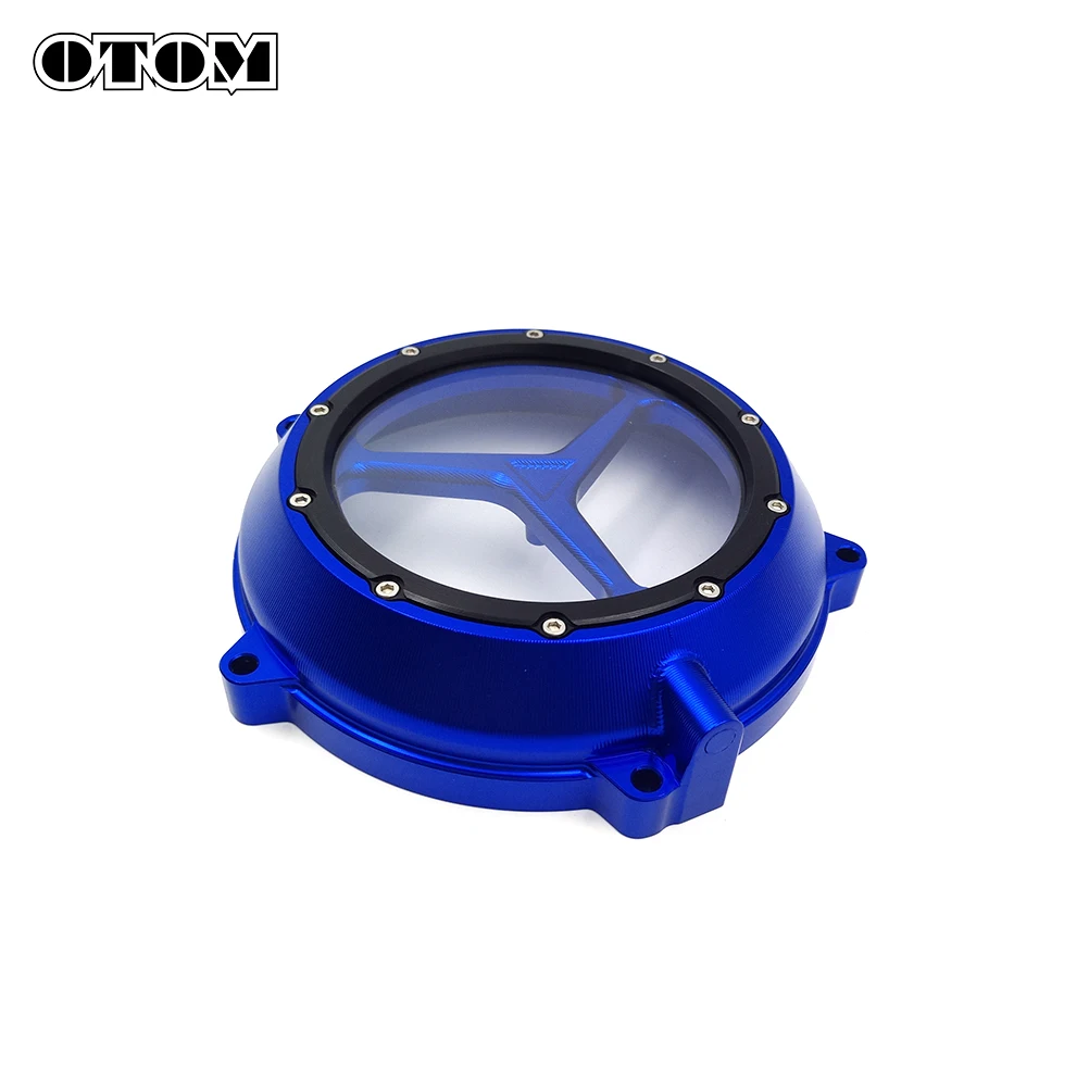 OTOM Engine Transparent Clutch Cover Protector Guard For ZONGSHEN NC250 NC450 CNC Aluminum 5 Holes Oil Observation Window Cap