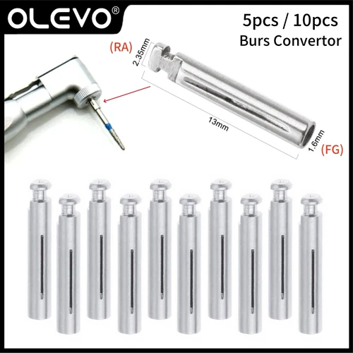 Imagen 1 del producto Adaptador de mandril dental de 1,6 mm FG-RA para fresas, vástago de pulido giratorio, adaptador de fresas de alta velocidad de acero inoxidable para disco de pulido