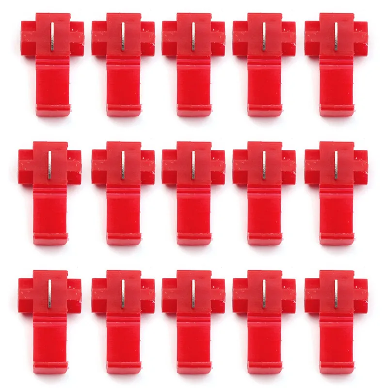 50Pcs/lot Wire Connector Red Lock Wire Electrical Cable Connector Insulated Quick Splice Terminals Crimp Terminals