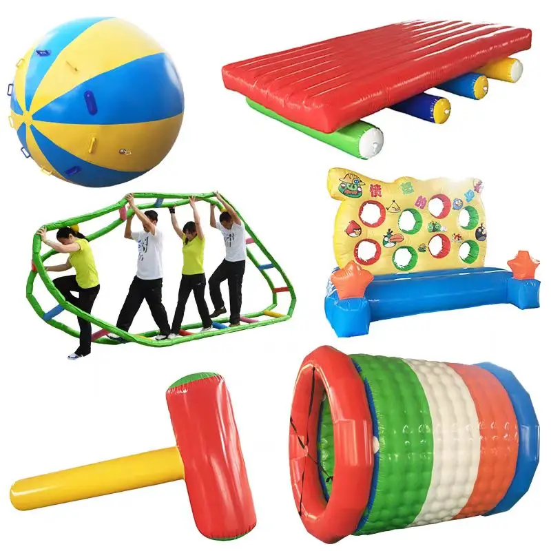 Gran oferta de portería de fútbol inflable, portería de entrenamiento de PVC, juegos deportivos, portería de fútbol, juegos inflables de construcción de equipos