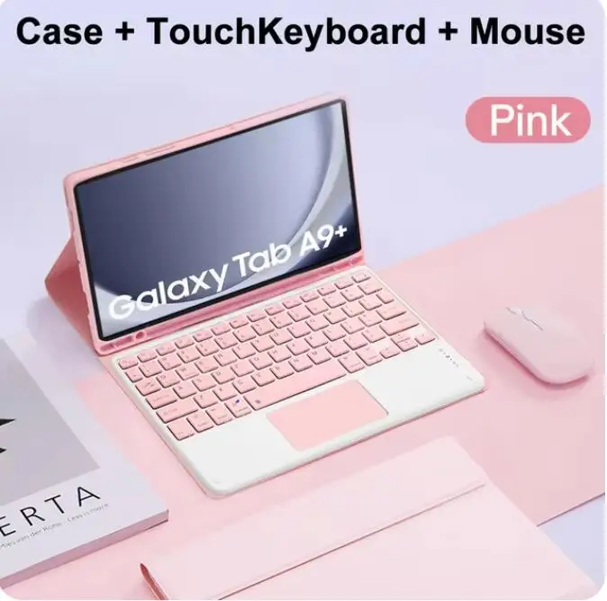 Bluetooth Keyboard Tablet Case for Redmi Pad SE 11 2023 Funda Leather Detachable Magnetic Case with Mouse Build-in Pencil Holder