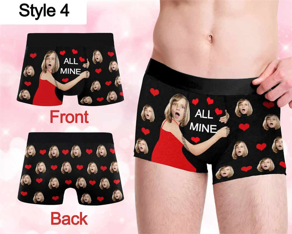 Gift for Husband/boyfriend, Gift for him Anniversary, Valentines day gift, christmas gift, Fathers Day gift, Custom Boxer briefs