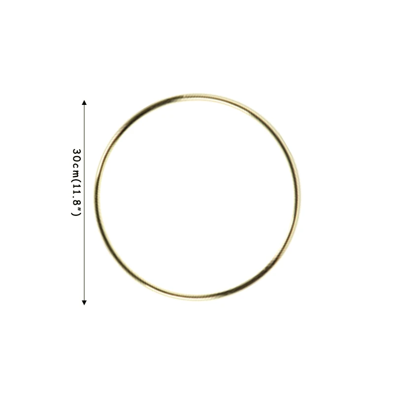 Gouden Metalen Bloemen Hoepel Ringen Met Houten Kaarthouder Tafeldecoratie Voor Bruiloft Centerpieces Kerst Diy Krans Bloem Slinger