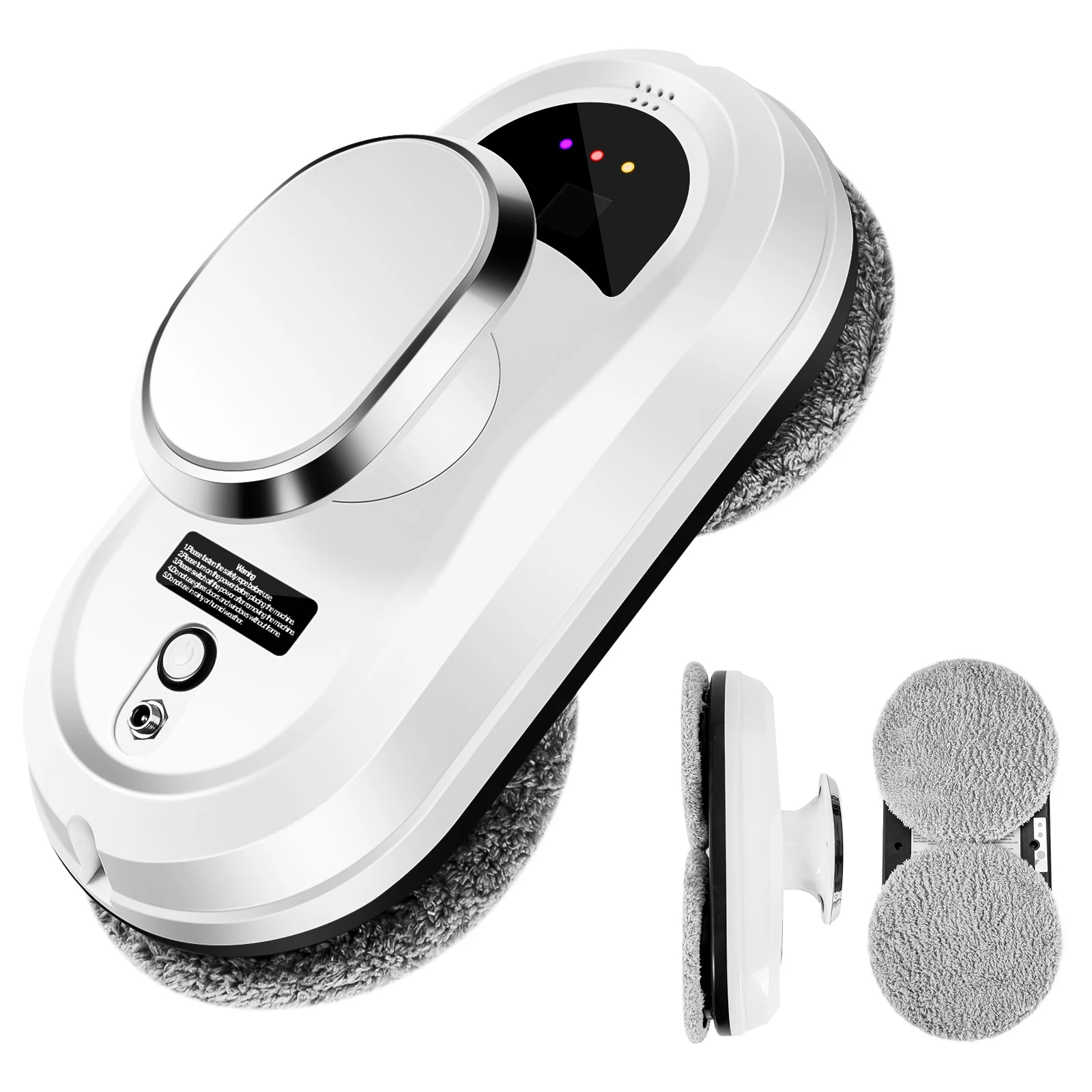 Robot de limpieza de ventanas automático con pulverización automática y cuerda de seguridad - Limpiador de vidrio inteligente para uso doméstico con control remoto