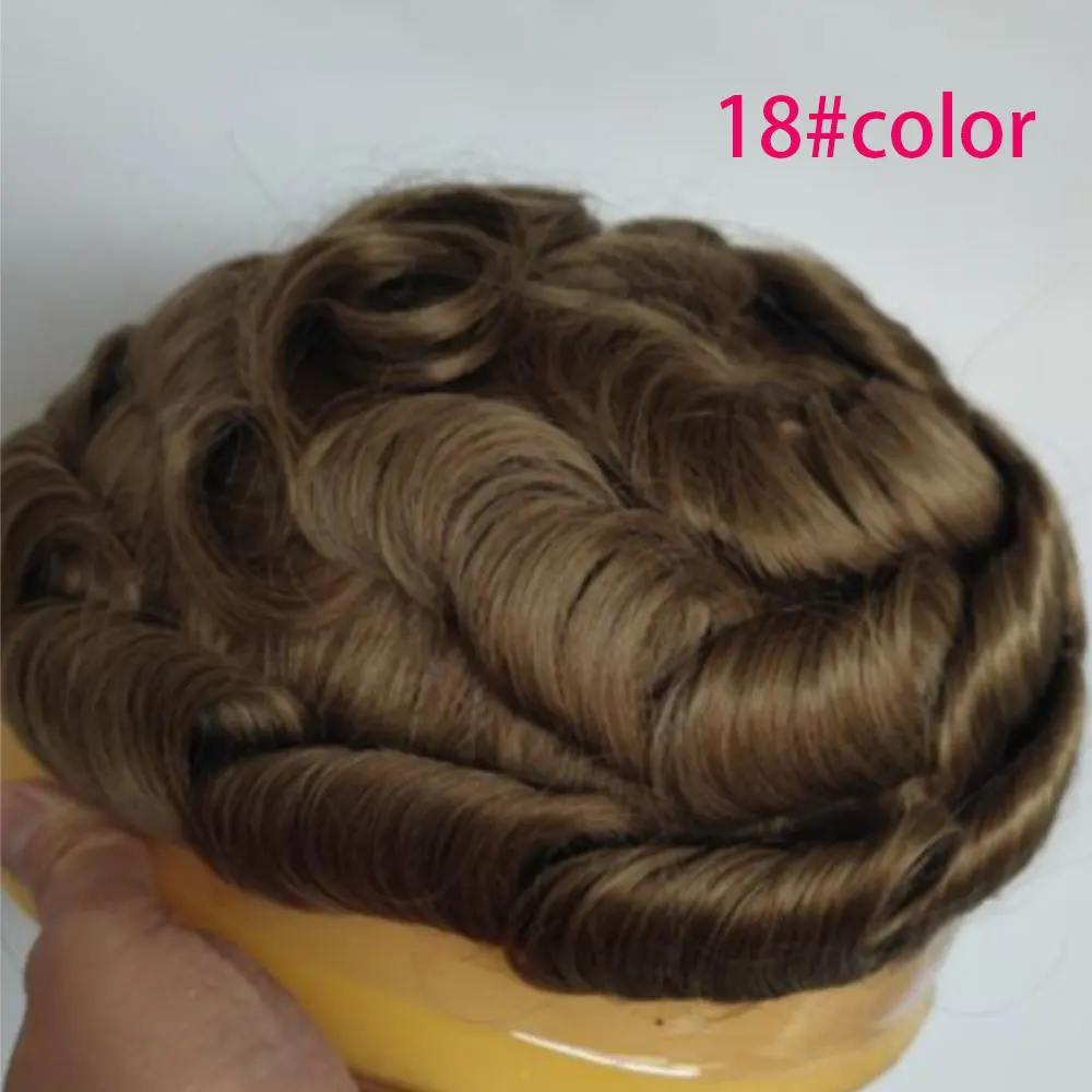 Full Lace Toupee For Men Human Hair Systems Unit Men's Lace Base Wig Breathable Male Capillary Prothesis Man Wigs
