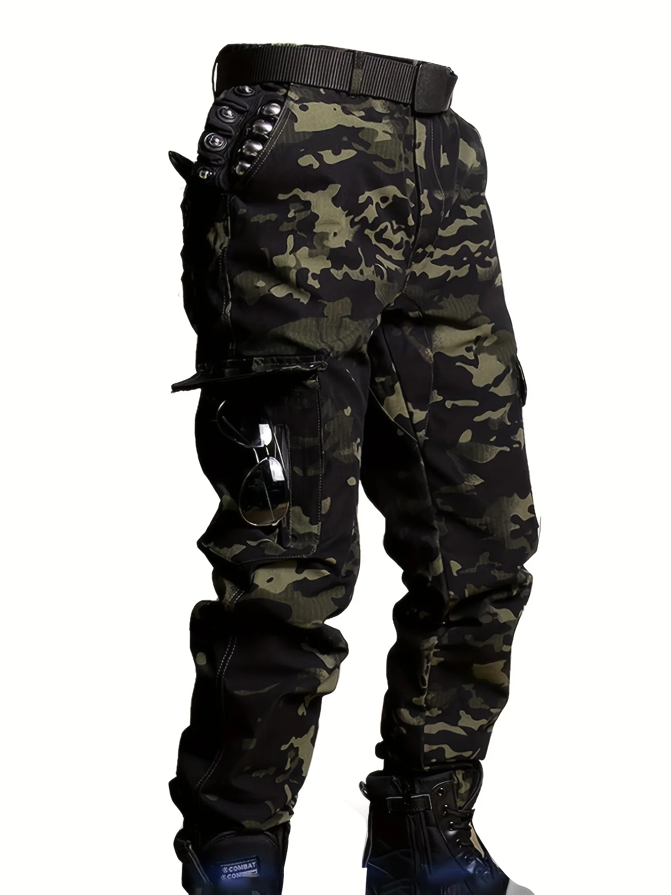 Taktische Militärische Camouflage Cargo Hosen Männer Freien Kampf Training Armee Stil Multi Tasche Lose Fit Jogger Streetwear Casual
