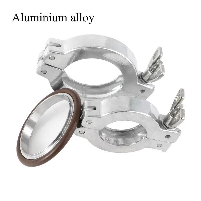 KF10 KF16 KF25 KF40 KF50 Vacuum Wing-Nut Clamp Aluminium Alloy Sanitarry Pipe Fitting Homebrew With FKM Strip and Bracket