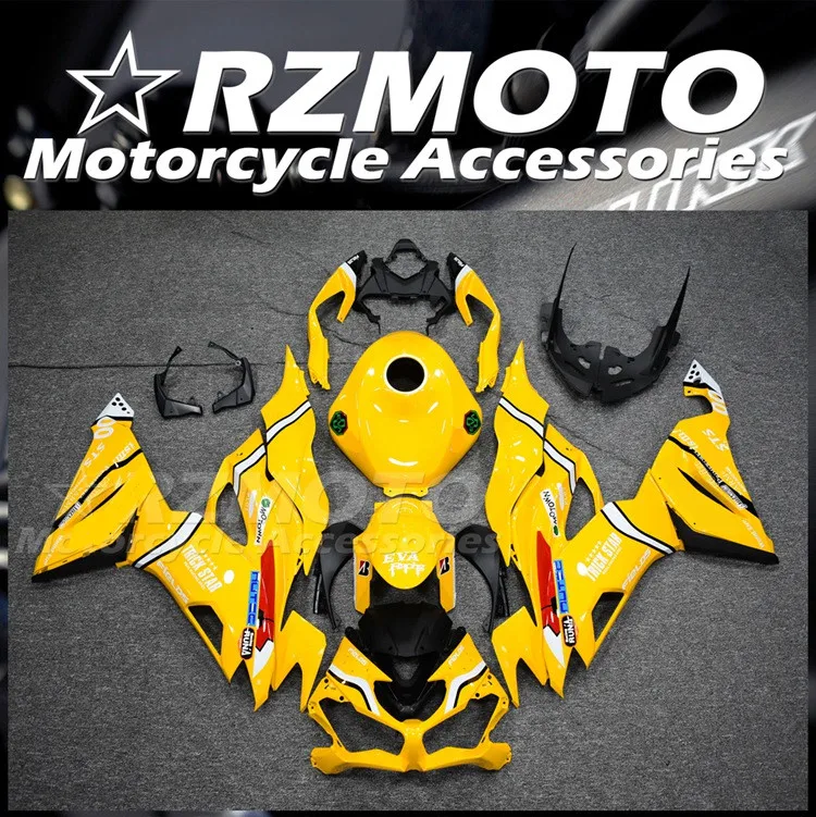 New ABS Motor Fairings Kit Fit For Kawasaki ZX-6R 636 2019 2020 2021 2022 2023 2024 19 20 21 22 23 24 Bodywork Set Yellow